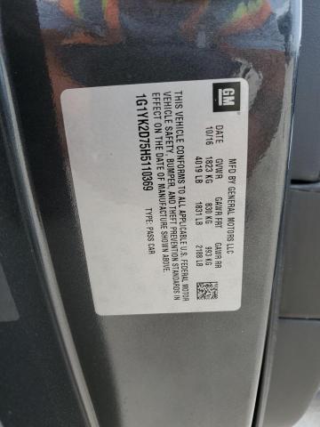 2017 Chevrolet Corvette Stingray Z51 2Lt VIN: 1G1YK2D75H5110369 Lot: 50298264