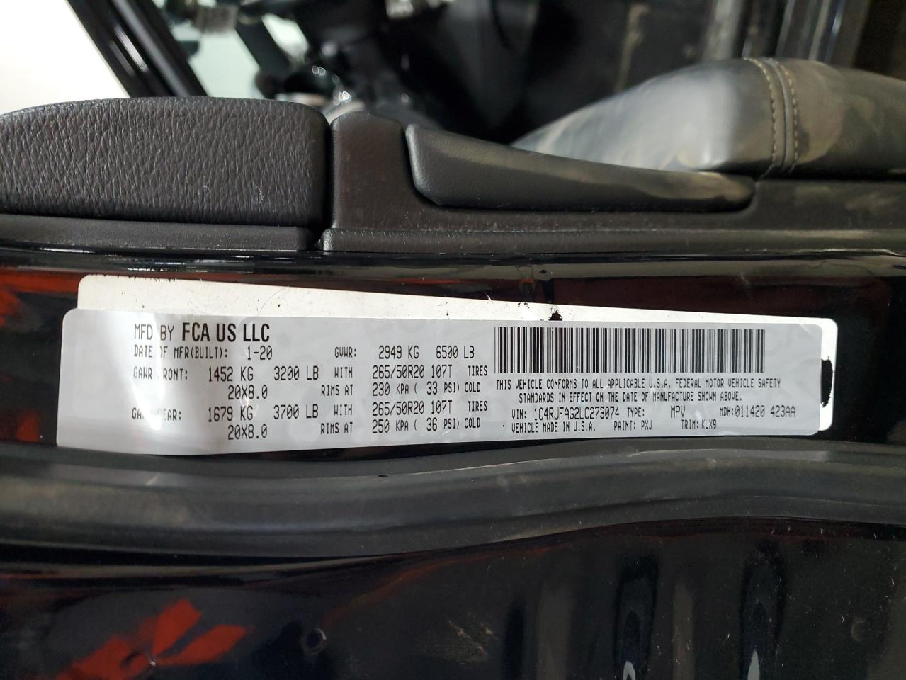 1C4RJFAG2LC273074 2020 Jeep Grand Cherokee Laredo