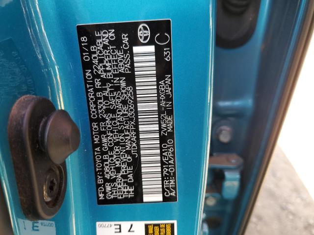 2018 Toyota Prius Prime VIN: JTDKARFPXJ3069258 Lot: 49994824