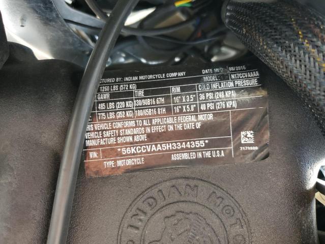 2017 INDIAN MOTORCYCLE CO. CHIEF VINT - 56KCCVAA5H3344355