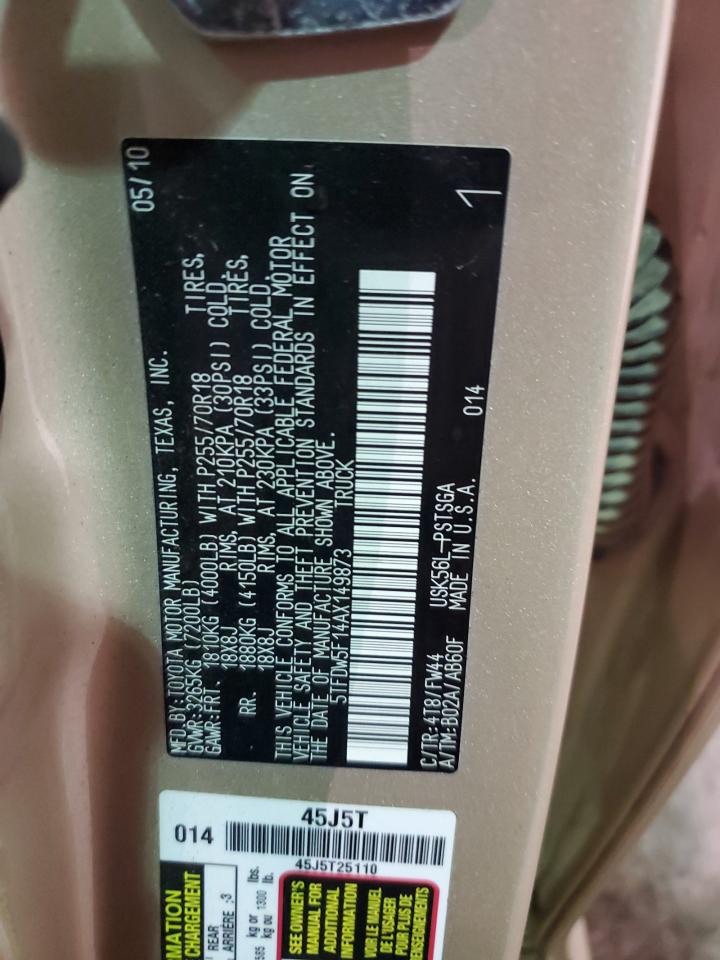 5TFDW5F14AX149873 2010 Toyota Tundra Crewmax Sr5