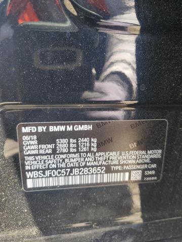2018 BMW M5 VIN: WBSJF0C57JB283652 Lot: 51523174