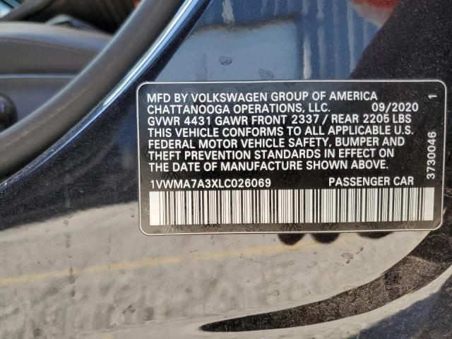 2020 VOLKSWAGEN PASSAT R-L 1VWMA7A3XLC026069  52510524