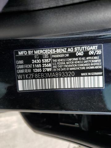 W1KZF8EB3MA893320 Mercedes-Benz E-Class E 350 4MAT 12