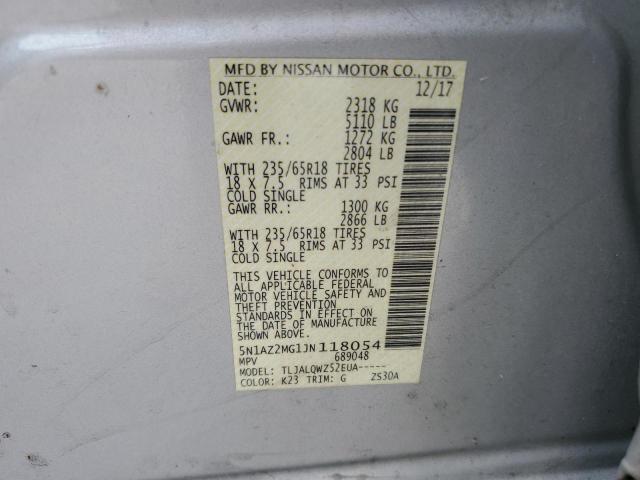 2018 NISSAN MURANO S - 5N1AZ2MG1JN118054