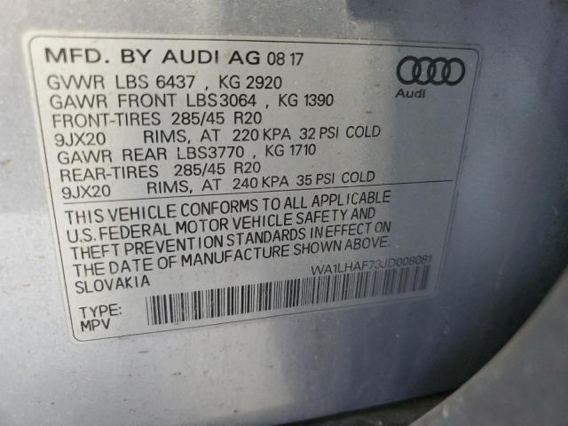 VIN WA1LHAF73JD008081 2018 Audi Q7, Premium Plus no.14