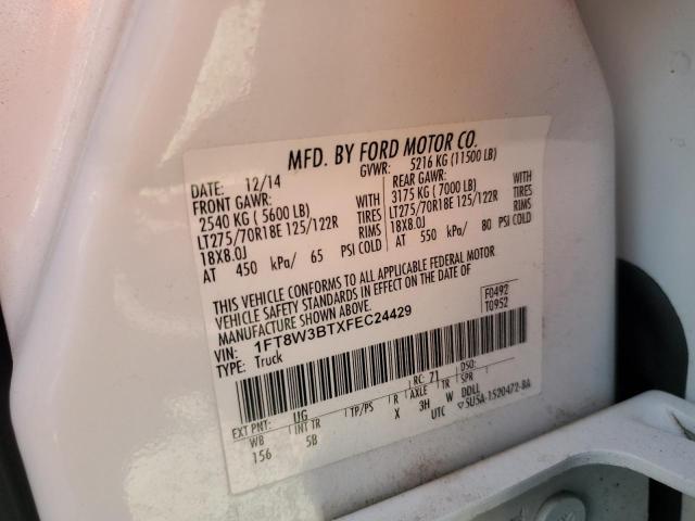 2015 Ford F350 Super Duty VIN: 1FT8W3BTXFEC24429 Lot: 50778674