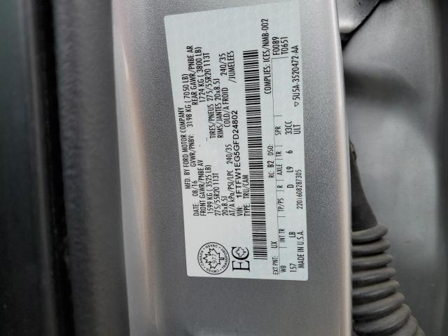 2016 Ford F150 Supercrew VIN: 1FTFW1EG5GFD24802 Lot: 50035884