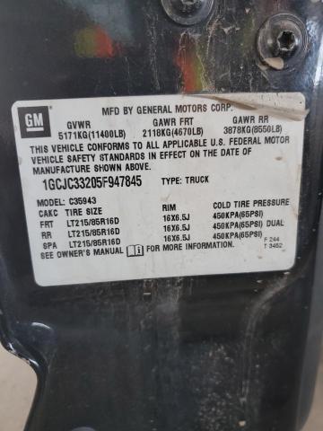 2005 Chevrolet Silverado C3500 VIN: 1GCJC33205F947845 Lot: 52231034