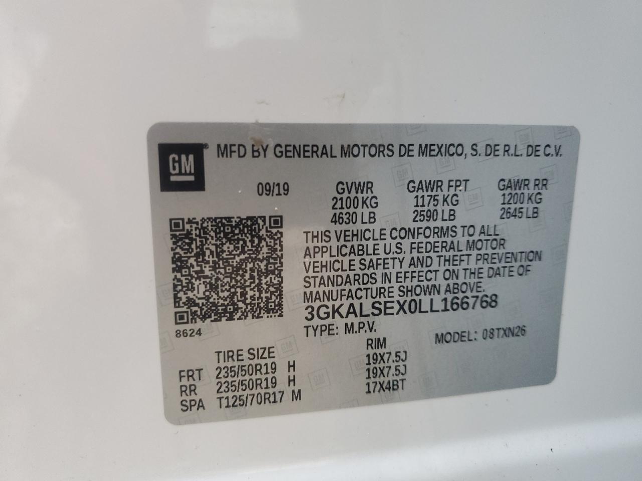 3GKALSEX0LL166768 2020 GMC Terrain Denali