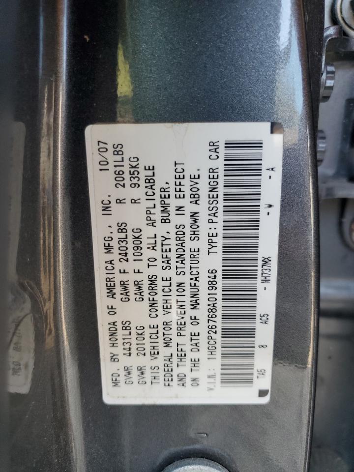 1HGCP26768A019846 2008 Honda Accord Ex