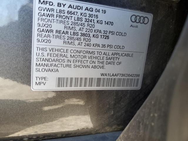 VIN WA1LAAF73KD042298 2019 Audi Q7, Premium Plus no.13