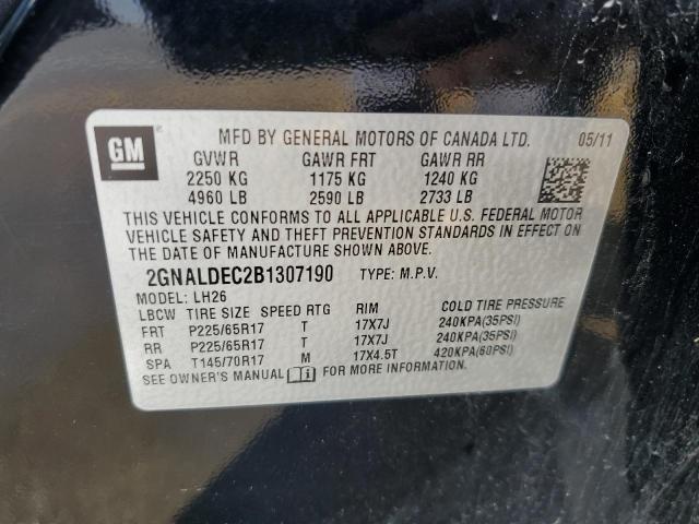 2GNALDEC2B1307190 2011 Chevrolet Equinox Lt