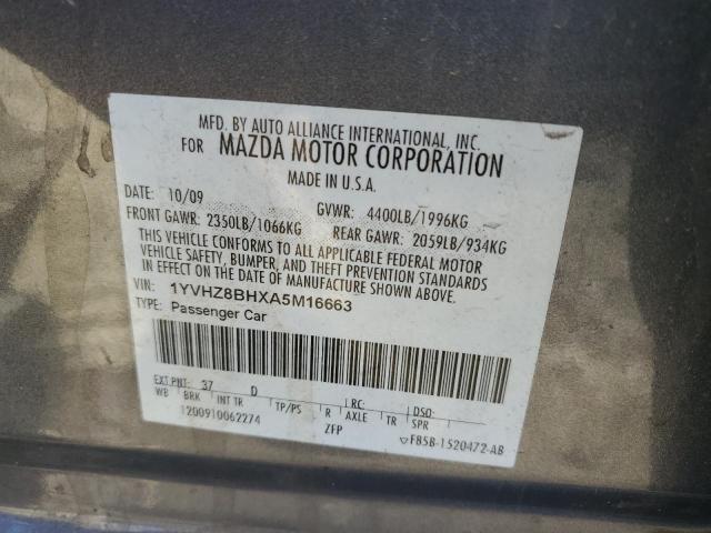 2010 Mazda 6 I VIN: 1YVHZ8BHXA5M16663 Lot: 47002244