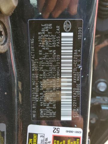 2021 TOYOTA CAMARY 4T1G11AK8MU470109