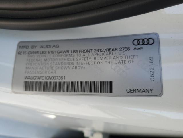 2016 Audi A6 Premium Plus VIN: WAUGFAFC1GN007361 Lot: 49262044