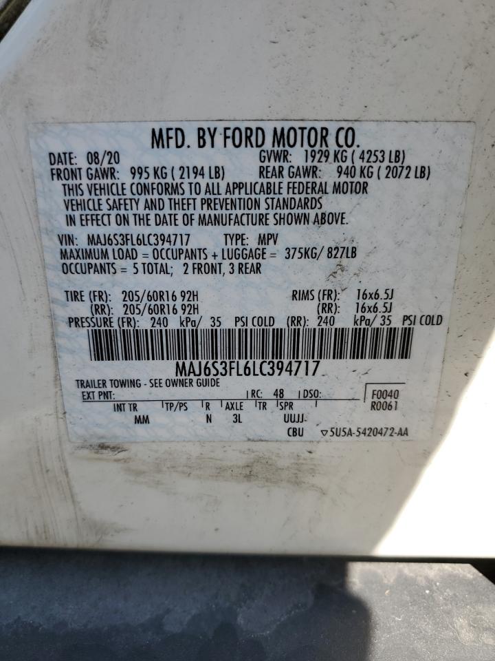 Lot #2485127857 2020 FORD ECOSPORT S