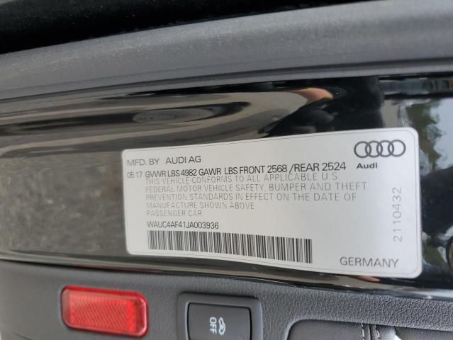 2018 AUDI S4 PRESTIG WAUC4AF41JA003936