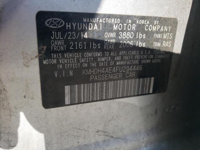 2015 Hyundai Elantra Se VIN: KMHDH4AE4FU294446 Lot: 52916264