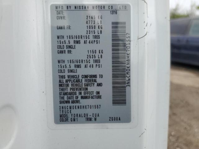 2017 Nissan Nv200 2.5S VIN: 3N6CM0KN8HK701557 Lot: 51014884