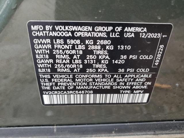 1V2CR2CA3RC546708 Volkswagen Atlas Peak  13