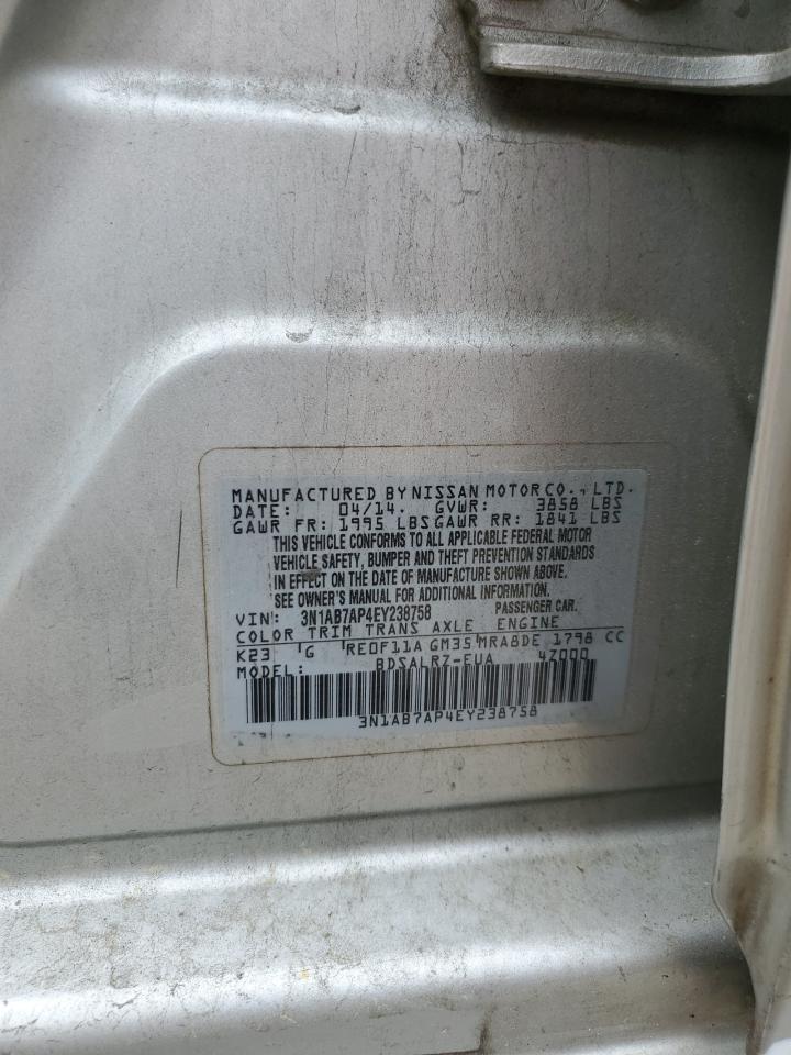 3N1AB7AP4EY238758 2014 Nissan Sentra S