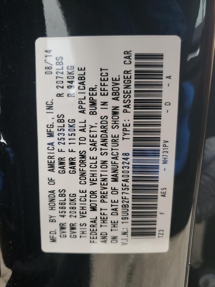 19UUB2F75FA003248 2015 Acura Tlx Advance