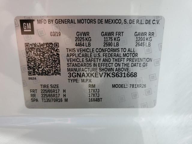 VIN 3GNAXKEV7KS631668 2019 CHEVROLET EQUINOX no.13