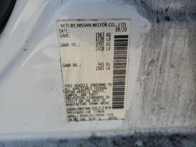 2021 Nissan Altima S VIN: 1N4BL4BV7MN302299 Lot: 49367894