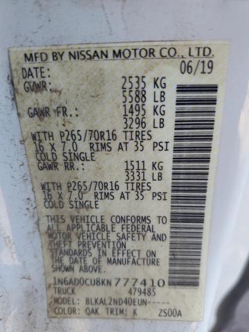 2019 NISSAN FRONTIER S 1N6AD0CU8KN777410