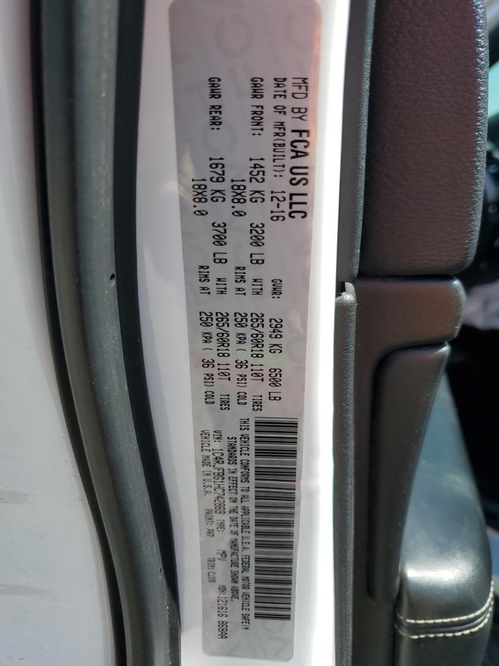 1C4RJFBG1HC742869 2017 Jeep Grand Cherokee Limited