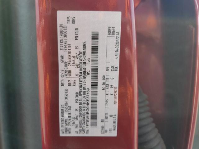 2017 Ford F150 Supercrew VIN: 1FTEW1EG9HKE37169 Lot: 50305924