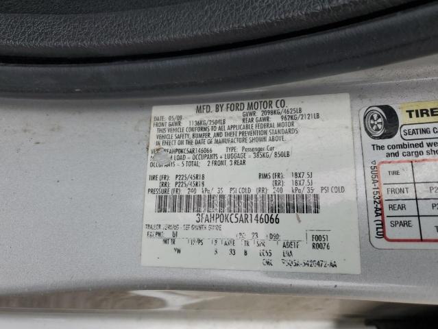 2010 Ford Fusion Sport VIN: 3FAHP0KC5AR146066 Lot: 51766654