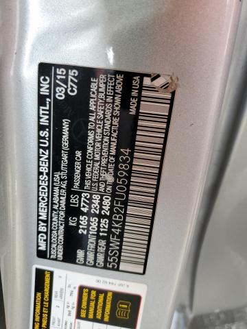 2015 MERCEDES-BENZ C300 4MATI 55SWF4KB2FU059834