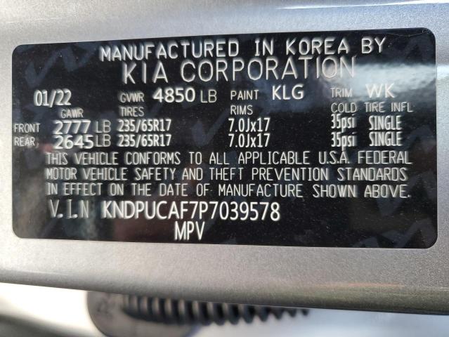 KNDPUCAF7P7039578 Kia Sportage L 13