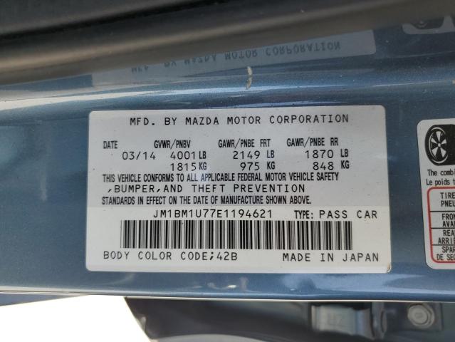 VIN JM1BM1U77E1194621 2014 MAZDA 3 no.13