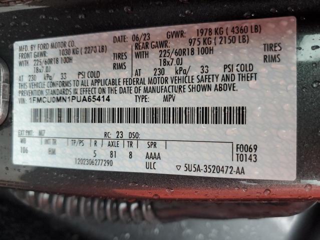 1FMCU0MN1PUA65414 Ford Escape ST  14