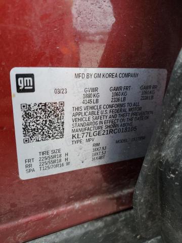 2024 CHEVROLET TRAX 1RS KL77LGE21RC018105