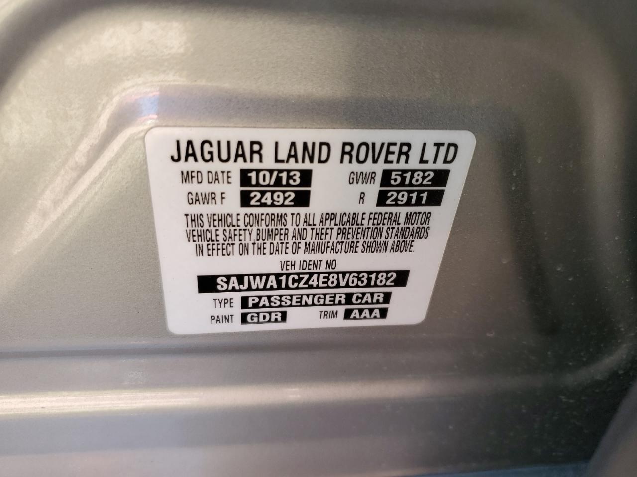 SAJWA1CZ4E8V63182 2014 Jaguar Xj