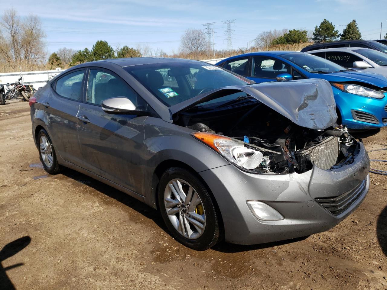 Lot #2558814874 2013 HYUNDAI ELANTRA GL