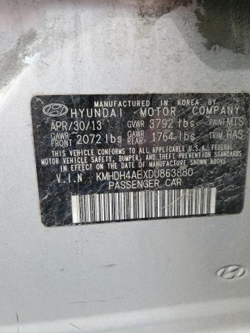 2013 Hyundai Elantra Gls VIN: KMHDH4AEXDU863880 Lot: 48841034