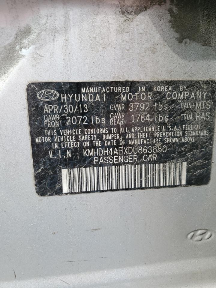 KMHDH4AEXDU863880 2013 Hyundai Elantra Gls