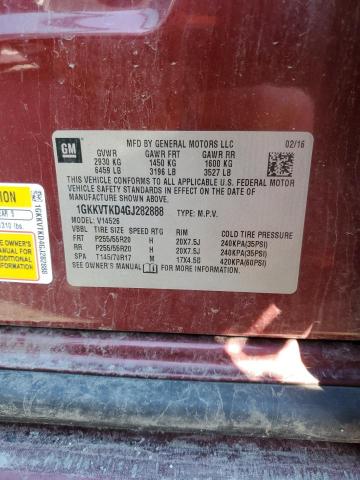 2016 GMC ACADIA DEN - 1GKKVTKD4GJ282888