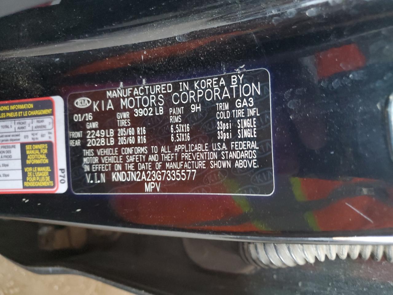 KNDJN2A23G7335577 2016 Kia Soul