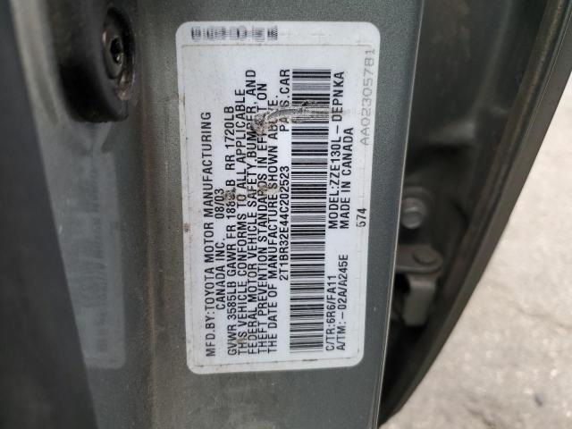 2004 Toyota Corolla Ce VIN: 2T1BR32E44C202523 Lot: 50124964