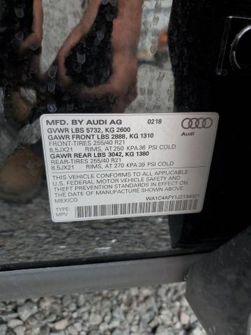 2018 AUDI SQ5 PRESTI WA1C4AFY1J2134021