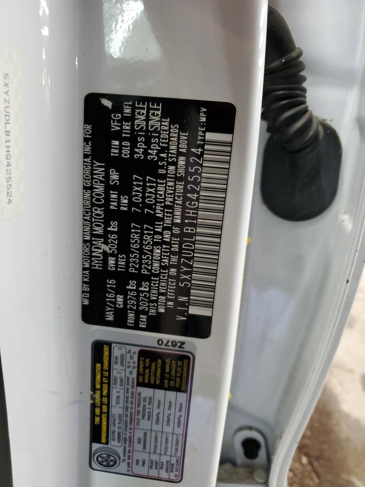 5XYZUDLB1HG425524 2017 Hyundai Santa Fe Sport