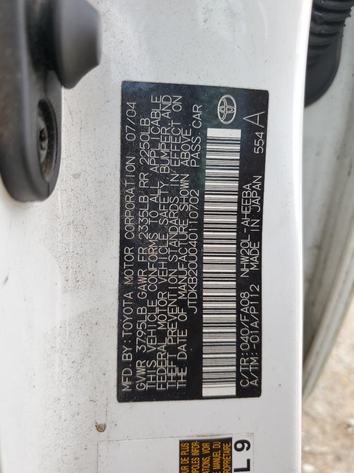 JTDKB20U040110702 2004 Toyota Prius