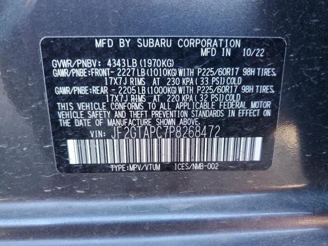 2023 SUBARU CROSSTREK - JF2GTAPC7P8268472