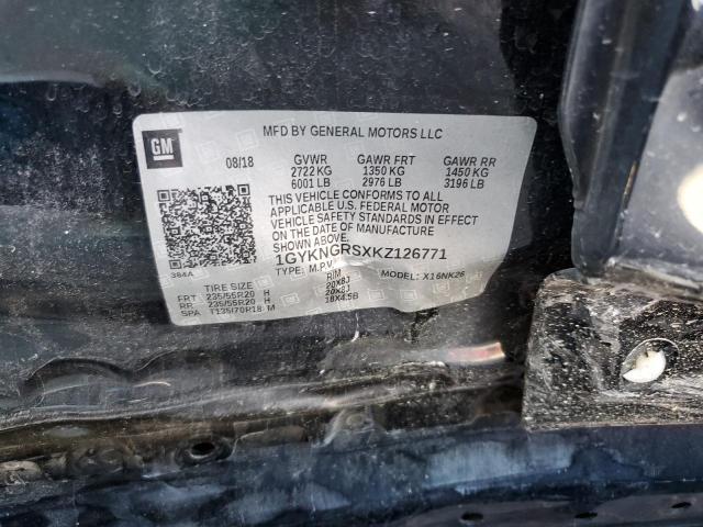2019 CADILLAC XT5 PLATIN - 1GYKNGRSXKZ126771